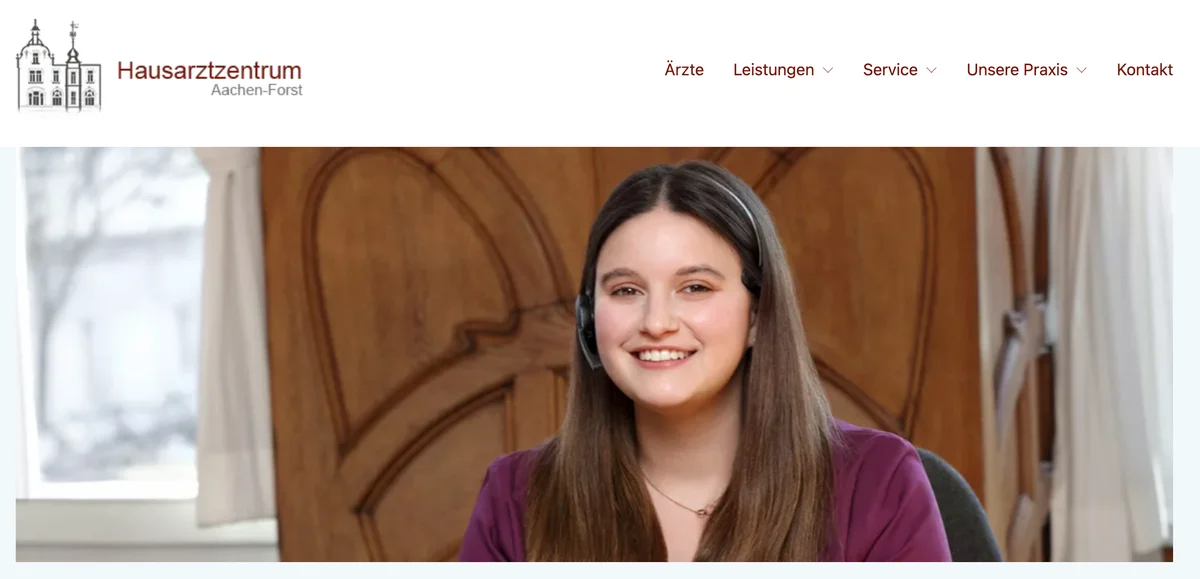Screenshot von Hausarztzentrum Aachen-Forst